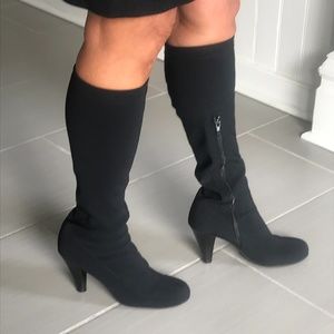 Stretch black boots, 3 inch heel, Siz…